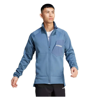 Adidas TERREX XPERIOR Medium Fleece Jacket Blue Full Zip Men's Size XL IB1838