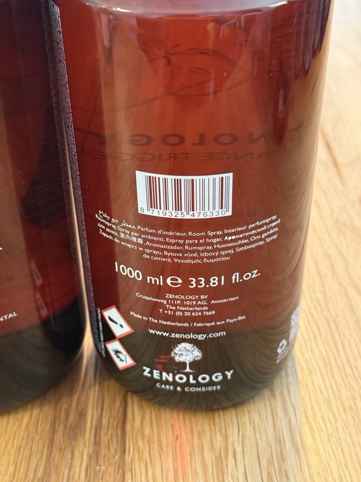 2x Pack Zenology Santalum Ambiance Trigger Spray Bottles 1000ml - New 4