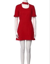 USED GUCCI RED MINI DRESS WITH SHORT SLEEVES VERYGOOD