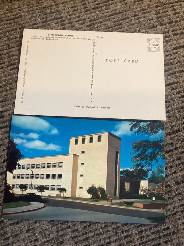 (2) Vintage CARNEGIE INSTITUTE OF TECHNOLOGY (CARNEGIE MELLON) Post Cards