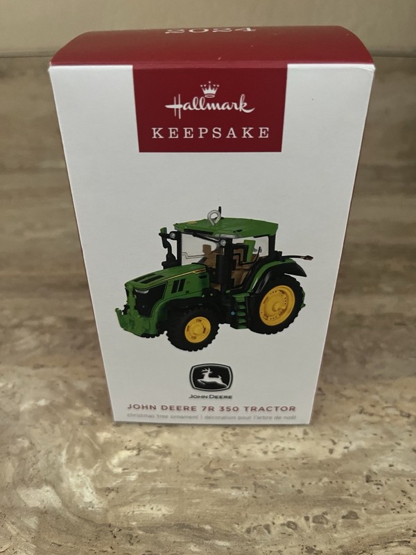 2024 Hallmark Keepsake John Deere 7R 350 Tractor Die-Cast Metal Ornament New