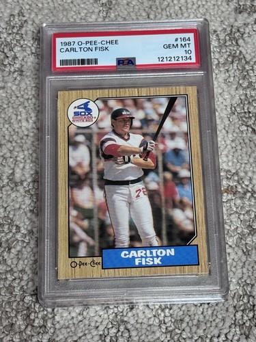 PSA 10 MINT BASEBALL CARD 1987 O-PEE-CHEE OPC HOF CARLTON FISK CHICAGO WHITE SOX