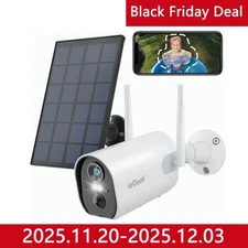 ieGeek 2K Solar Security Camera Outdoor Home Wireless WiFi Battery CCTV System
