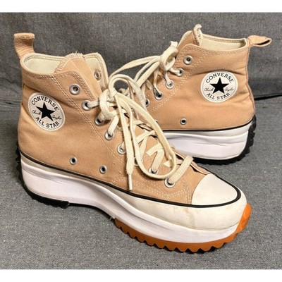 Converse Run Star Hike High Top Tan Platform Sneakers Mens 7.5 Womens 9