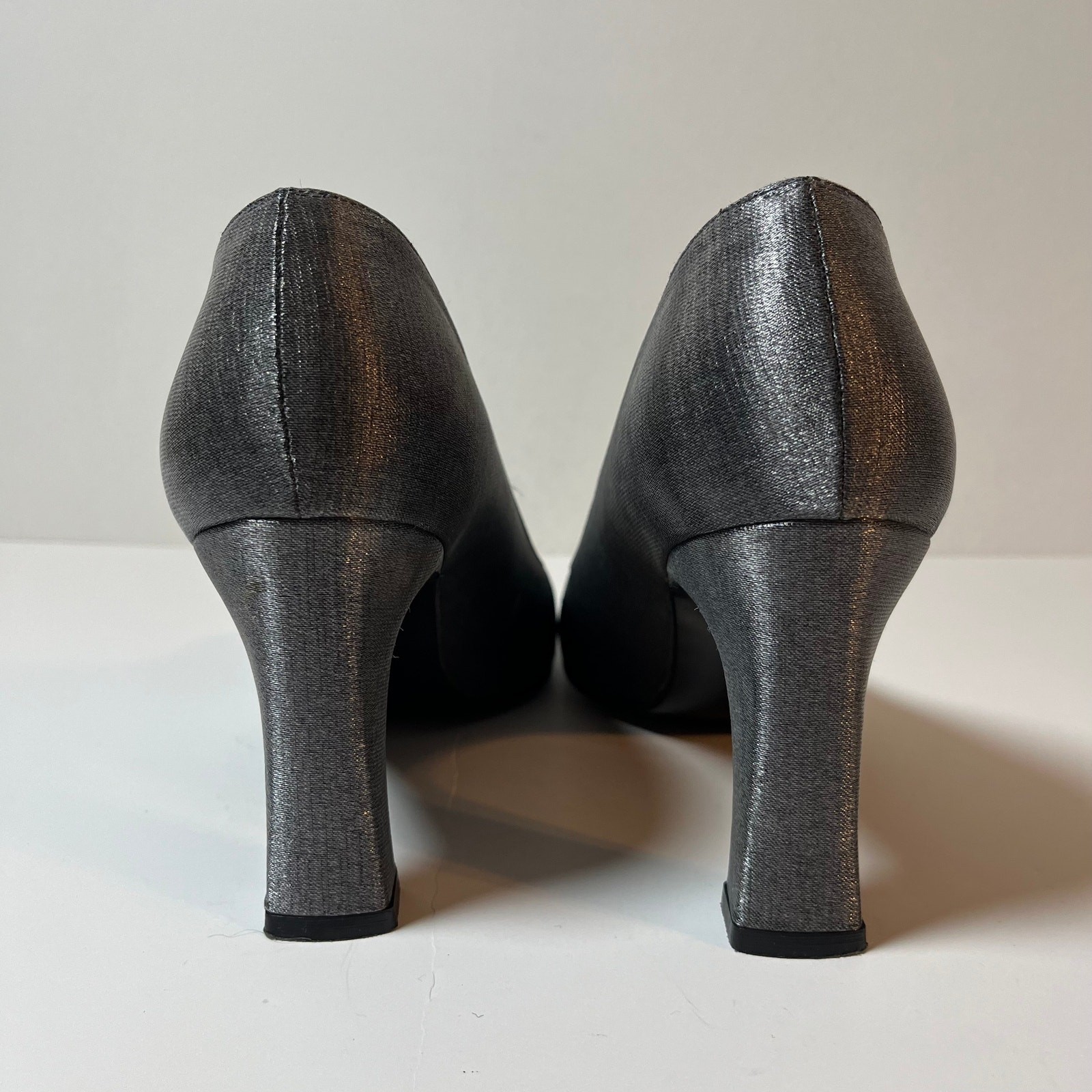 Stuart Weitzman Square Toe Pumps Silver Metallic … - image 8