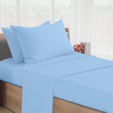 Premium Egyptian Cotton 4 Piece Cot Sheet Set, 8" Deep Pocket Fitted, Sheets ...
