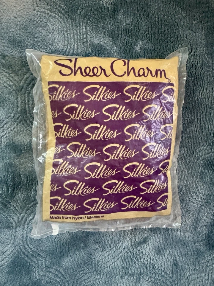 Lote De 2 Pantimedias Vintage Silkies Transparente Dije Grande Blanco Nuevo De Lote Antiguo Y2K Foto 4 de 4