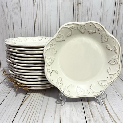 Longaberger Vintage Vine Cream 9 Inch Lunch Salad Sandwich Plates By The Piece