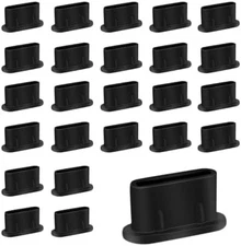 50 Pack Type C Anti-Dust Plugs USB-C Silicone Cover Charging Port
