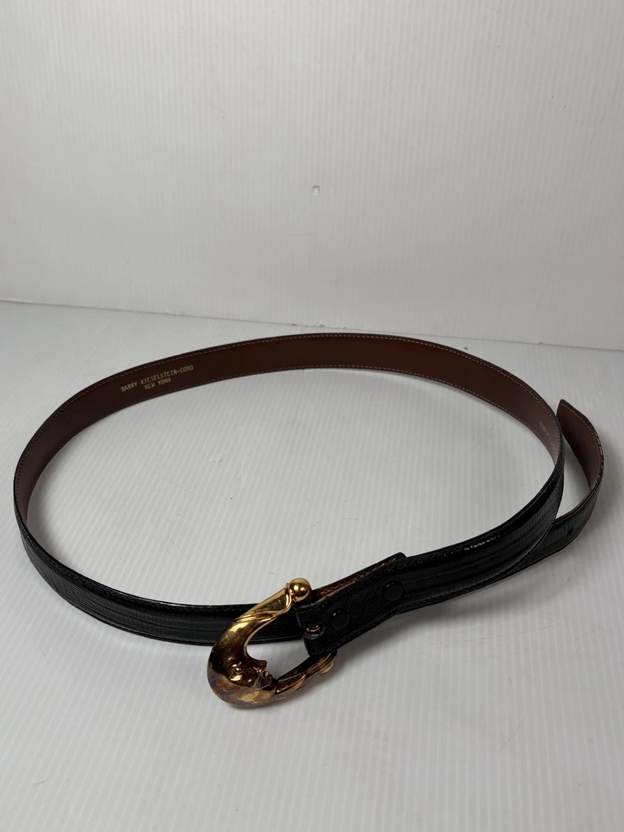Vintage Barry Kieselstein-Cord Genuine Lizard Size 4 Large Brown Skinny EUC ELEGANT BROWN KIESELSTEIN-CORD GENUINE LIZARD SKIN STRAP  main image 4