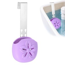 Silicone Toilet Tank Tablet Holder  1-Pack Adjustable Hook, Purple