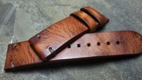 23mm watch strap pull up leather for Tudor Black Bay Bronze,  made Dalipicrafts