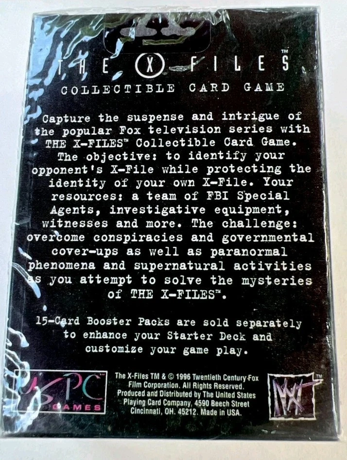 The X-Files 1996 CCG/TCG Card Game 60-Card Starter Deck SEALED & NEW!  - Image 2 of 4
