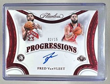 Fred VanVleet 2024 Panini Flawless Ruby Progressions Auto 2/15