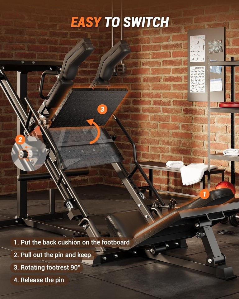 3 in 1 Leg Press Machines Professional Hack Squat Machine Workout ...