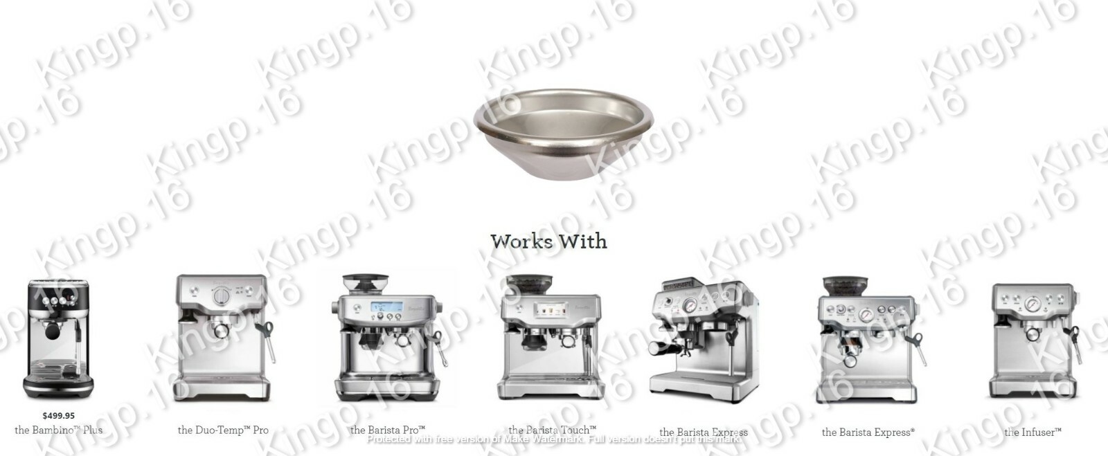 Genuine Breville 54mm One Cup Single Wall Filter Basket for BES870