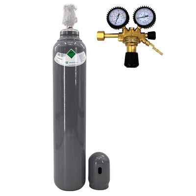 SILESIAN Bombola gas con riduttore CO2 pura (100%) 6kg anidride carbonica gas di saldatura MIG Aqua