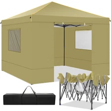 10x10 Pop Up Canopy Outdoor Commercial Instant Gazebo with 4 Removable Sidewalls
