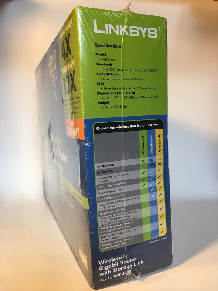 Linksys WRT350N 54 Mbps 4-Port Gigabit Wireless N Router NEW in Box Please Read! - Image 3 of 4