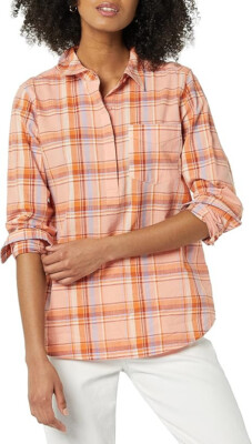 Goodthreads Damen Popover-Shirt aus gewaschener Baumwolle