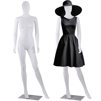 70'' White Female Mannequin Full Body Maniquine Model Stand Adjustable Metal Base
