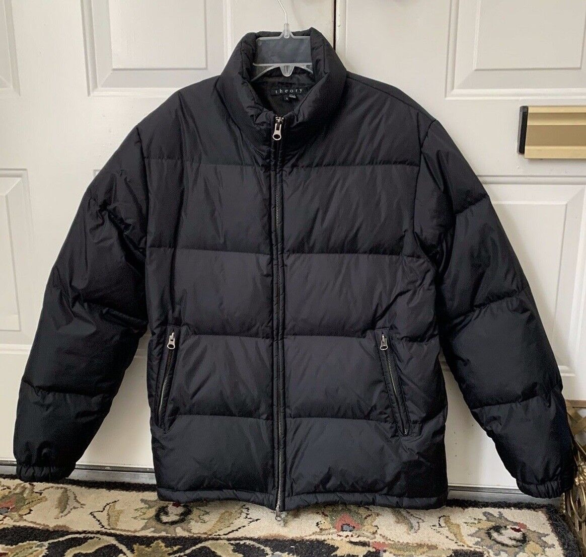EUC Theory Mens Size Small Down Puffer Full Zipper Black EUC Theory Mens Size Small Down Puffer Full Zipper Black