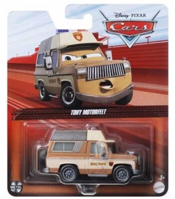 TONY MOTORFELT Sheriff -  Disney Cars 1:55 Mattel Die-cast Auto Metall Neu