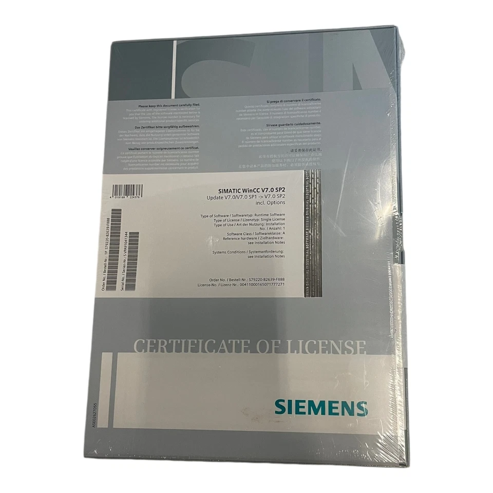 Siemens S79220-B2639-F888 SIMATIC WinCC V7.0 SP2 für industriellen Einsatz