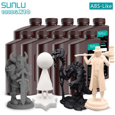 SUNLU 10KG Résine ABS-Like pour Imprimante 3D Resin Haute Précision LCD/SLA/DLP