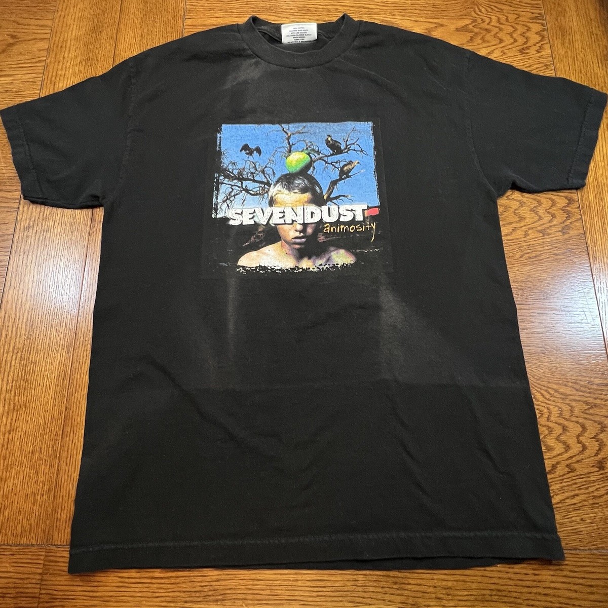 Vintage SEVENDUST Animosity TShirt Large SCREAMLINE TAG Band Rock