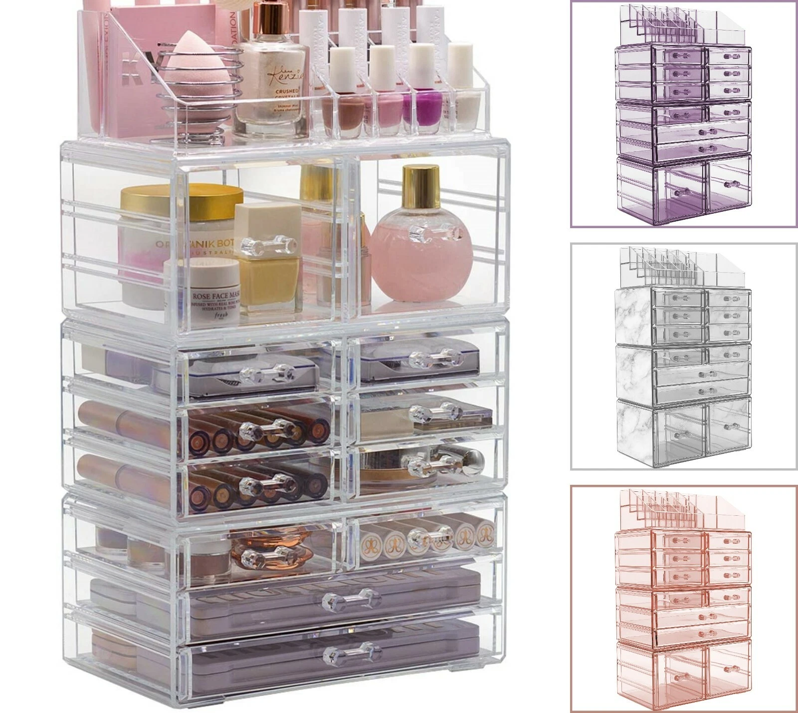 Extra Large Acrylic Makeup Organizer - 12 Drawers & 16 Comportments Storage Box
Opens in a new windo