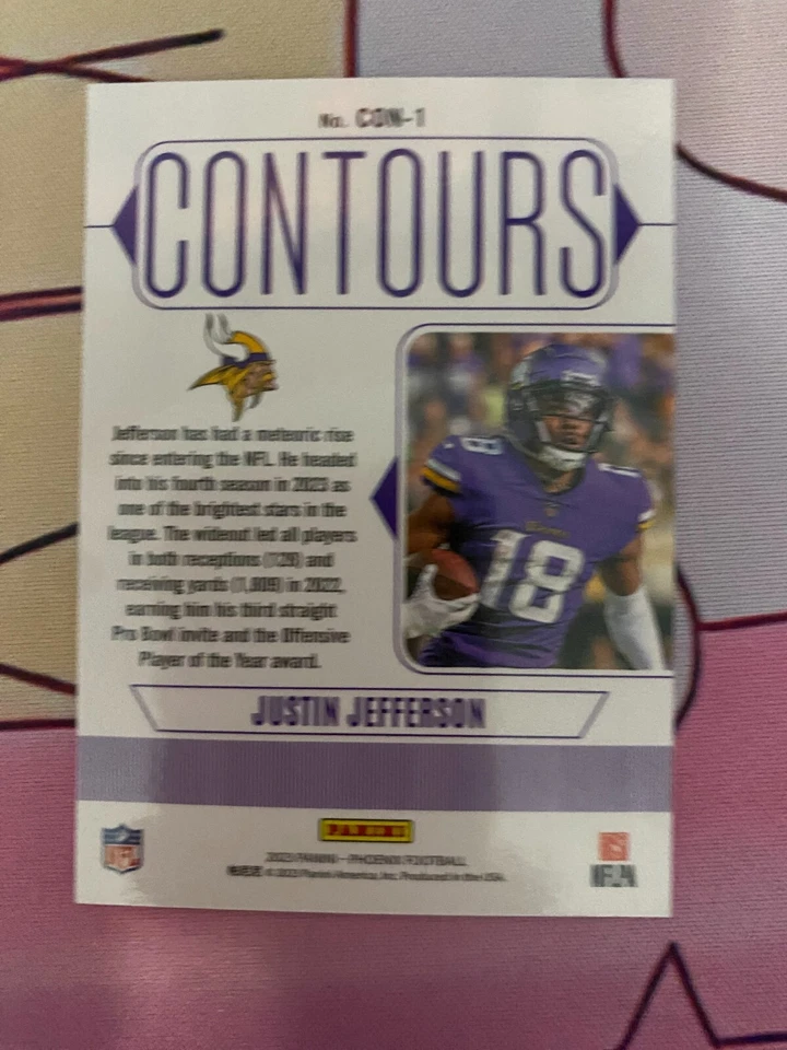JUSTIN JEFFERSON 2023 PANINI PHOENIX #CON1 CONTOURS - Image 2 of 2