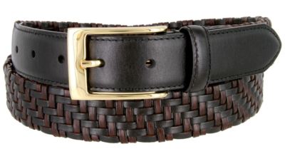BL044 Gold Plated Buckle Braided Knitted Genuine Leather  display picture 1