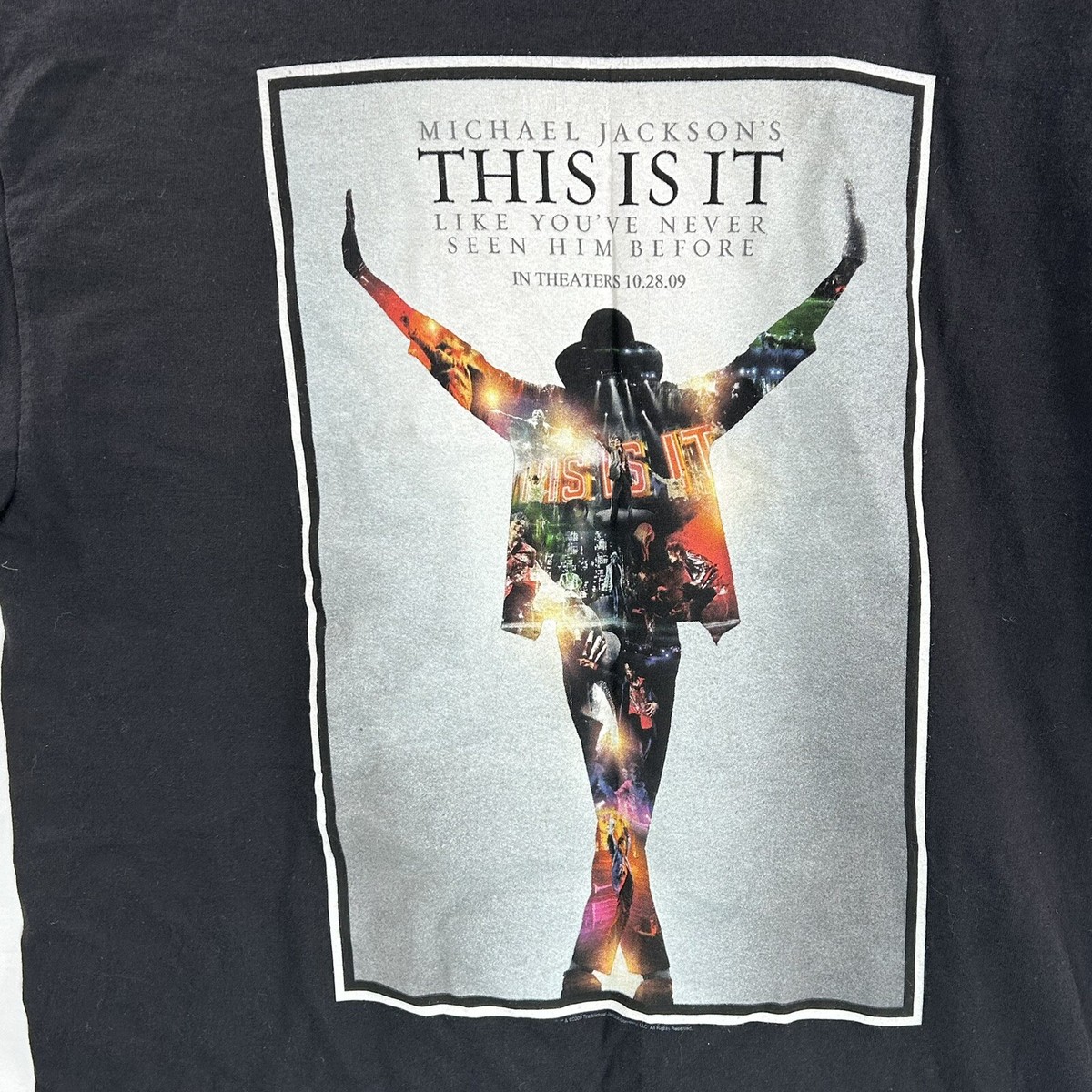 Michael Jackson T Shirt This Is It - 2009 Movie Promo Shirt Black