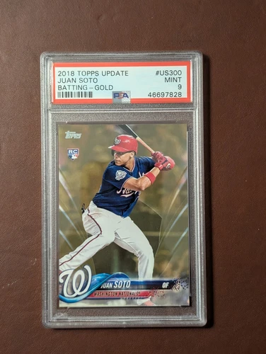 2018 Topps Update Gold #US300 Juan Soto Batting RC Rookie /2018 PSA 9