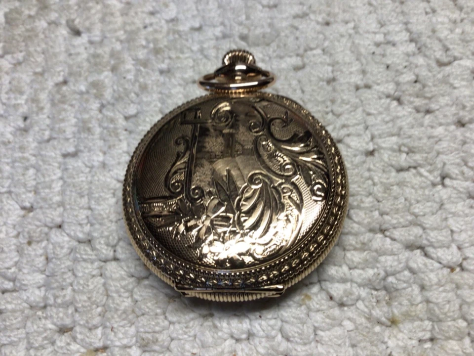 1903 Elgin Model 2 Grade 206 Pocket Watch 6s 7j GF 20 Yr Ornate Hunter Case Runs - Image 4 of 4