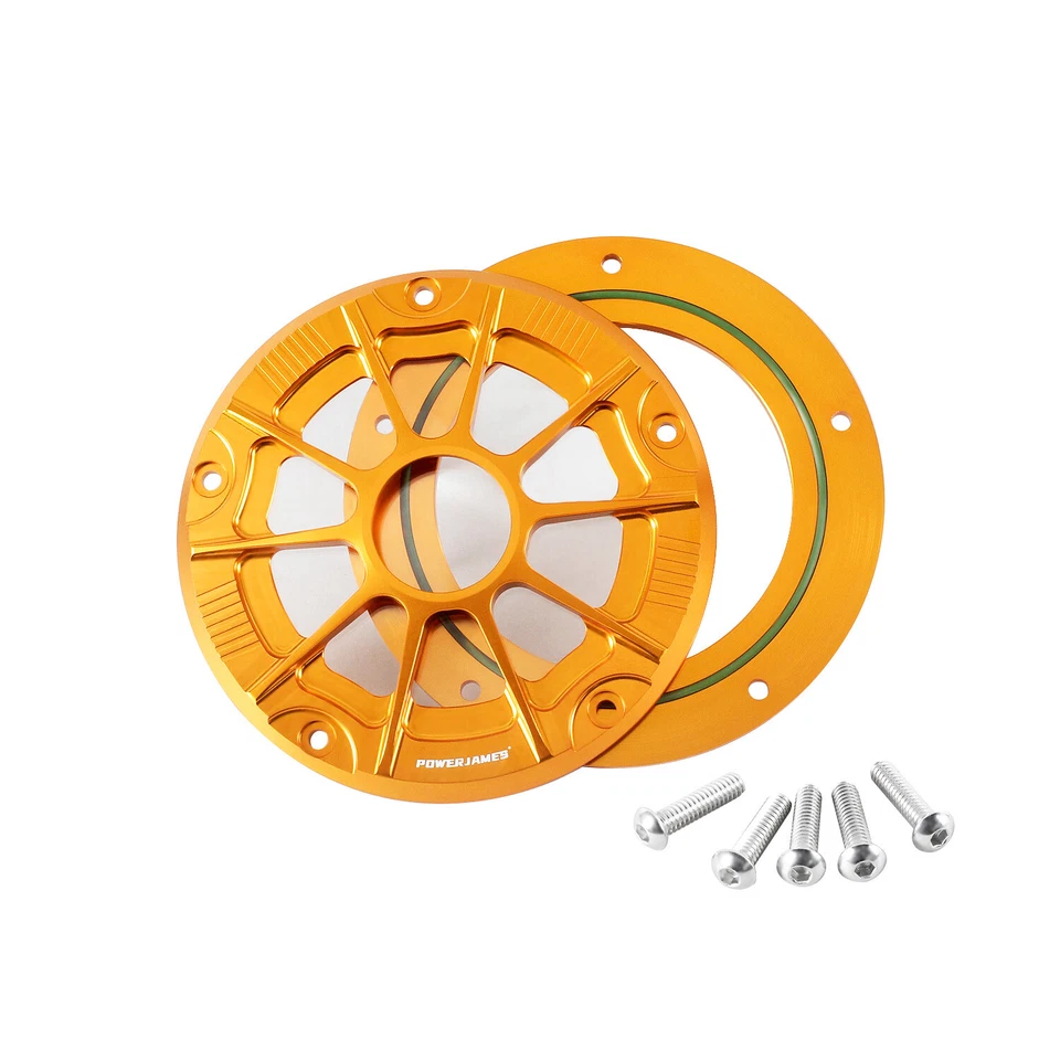 Gold CNC-Cut Primary Derby Timer Cover for Harley Touring Road King Road Glide - Imagem 3 de 4