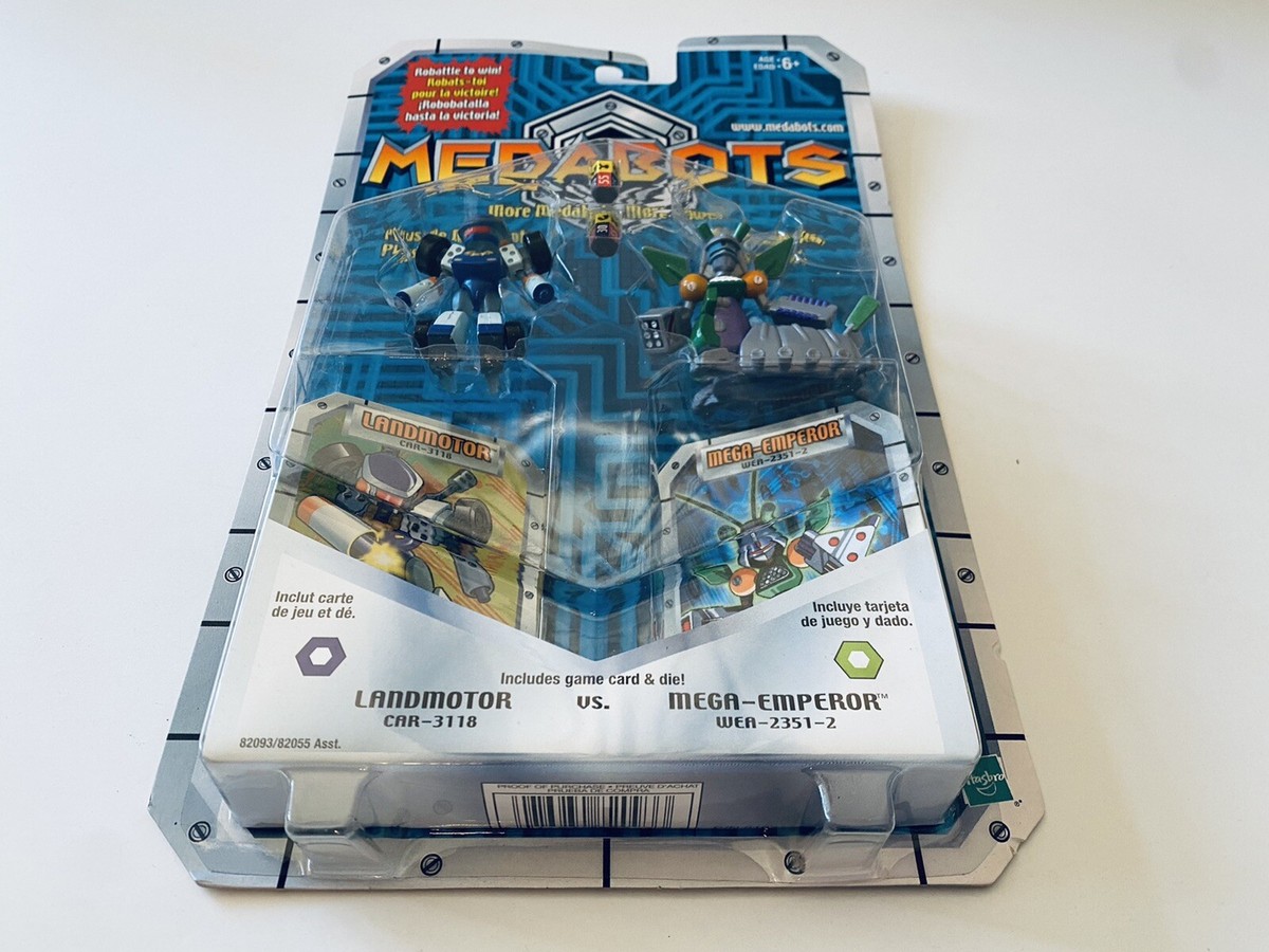 RARE - NEW IN BOX - Medabots 2 PACK LANDMOTOR vs. MEGA-EMPEROR