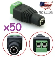 50pcs 5.5x2.1mm 2.1mm DC Power Female Jack Free Solder Terminal Connector