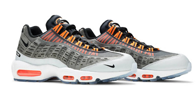 Nike Air Max 95 Kim Jones Mens Black Total Orange Dark Grey Shoes Sz 9