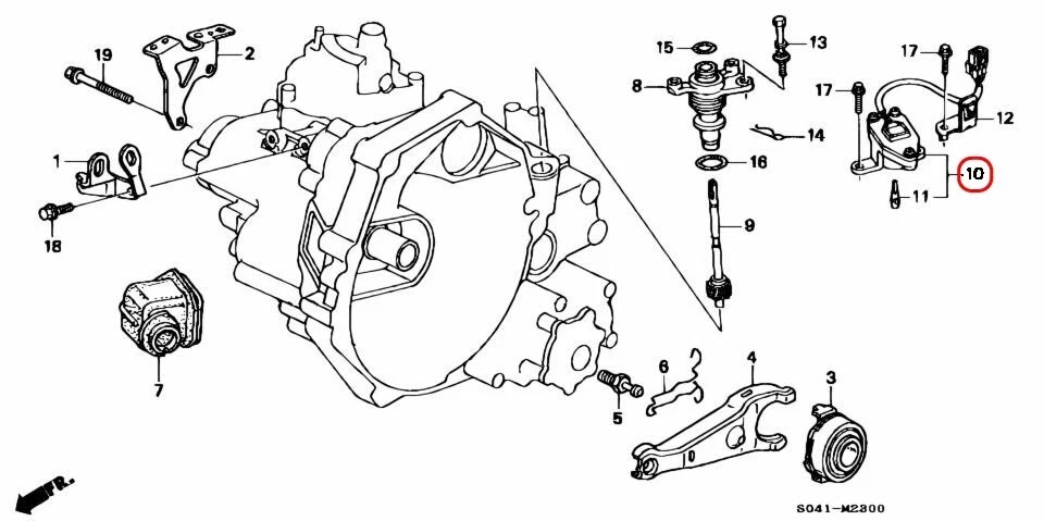 Sensor de velocidad genuino Honda Accord Prelude 78410-SY0-003 OEM Foto 3 de 4
