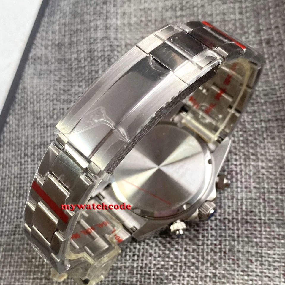 39mm Bliger Black Dial Sapphire Glass VK63 full Chronograph quartz mens watch - Image 2 of 4