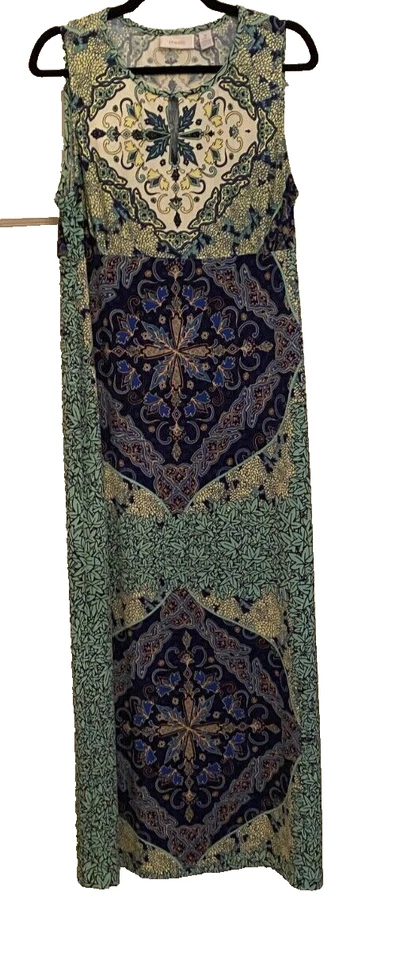 Nuevo sin etiquetas Maxi Vestido Chico's Sin Mangas Mujer Grande Talla 12 Chico: Talla 2 Jersey Elástico Foto 2 de 4