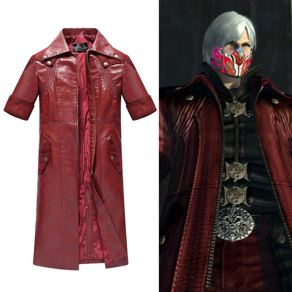 Unisex's Devil May Cry Dante Cosplay Costume Jacket coat Free shipping