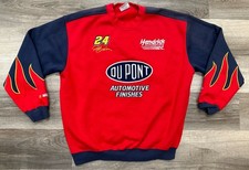 Vintage Y2K Jeff Gordon #24 DuPont Flame Sleeve Crewneck Chase Authentics Large