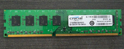 Crucial 8GB DDR3 1333MHz PC3-10600 2Rx8 DIMM Desktop Memory RAM CT102464BA1339