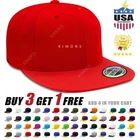 Premium Snapback Hat Flat Bill Baseball Cap Plain Blank Trucker Adjustable CS