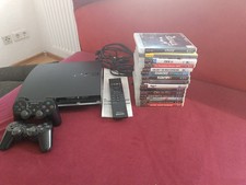 Playstation 3 Slim  Zwei Konsolen Kabel Fernbedienung Und Beschreibung 15 Spiele
