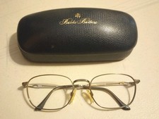 Vintage BROOKS BROTHERS Vintage ROUND Eyeglasses Gold Frame 54 18 140 With Case