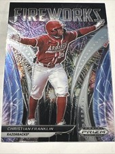 2021 Panini Prizm Draft Picks Fireworks Christian Franklin #F-CF Silver Prizm RC